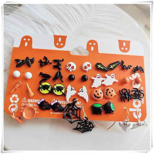 metal earrings-16pcs(8 pair)